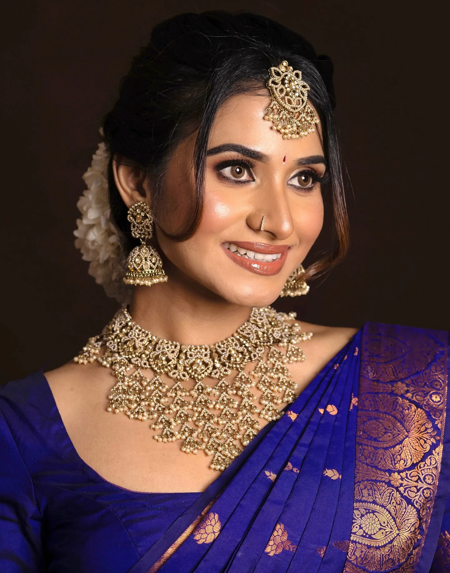 Navy bridal look