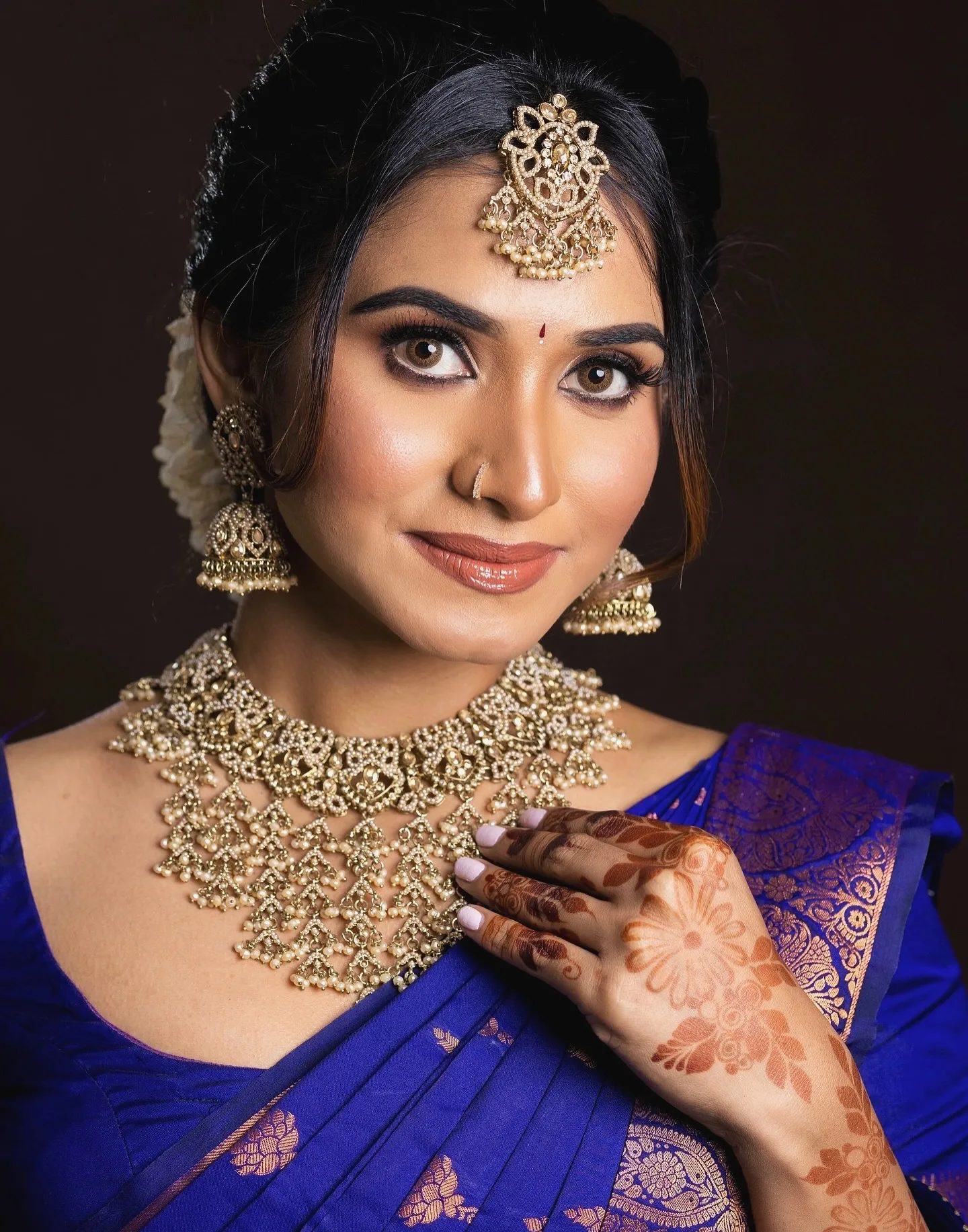 Navy bridal look