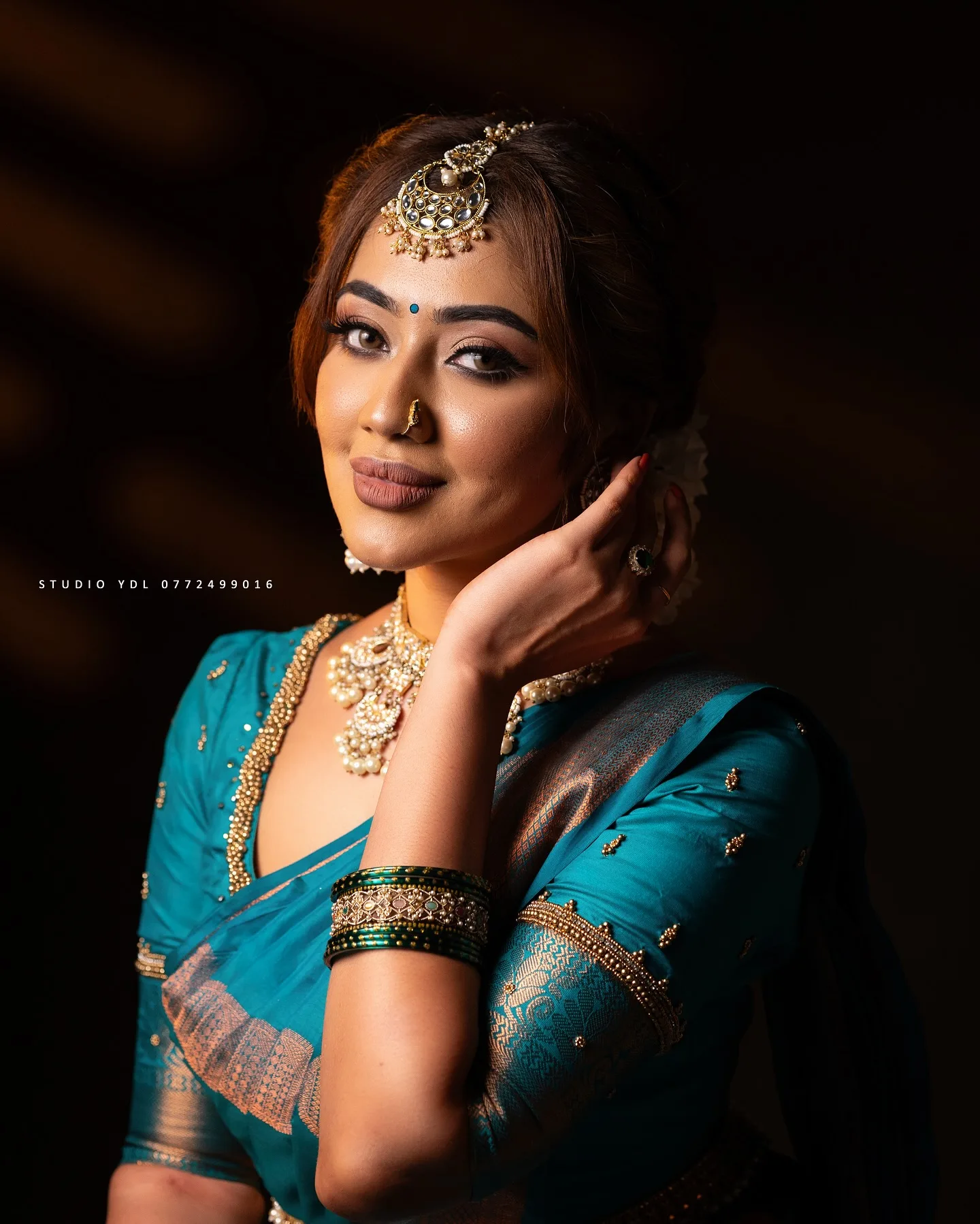 Teal bridal look